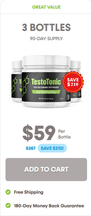 TestoTonic  $59/bottle