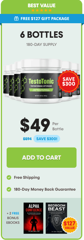 TestoTonic $49/bottle
